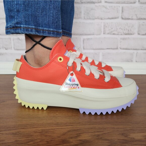 ❤️Converse Run Star Hike Platform Color Pop Sz 6.5 Women's Shoes Orange A16289C - Picture 3 of 14